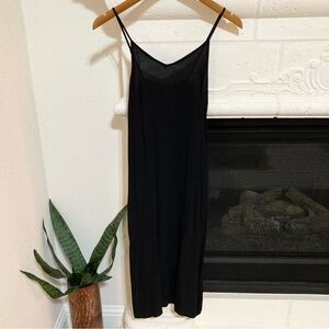 Old Navy Black Slip MidiDress Spaghetti Strap Size XS